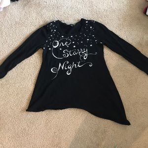 “One Starry Night” Black Sweater